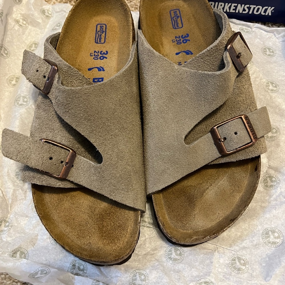 NEW Birkenstock Zurich color Taupe in Size 36 (soft bed ) - Picture 3 of 5